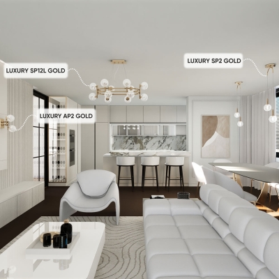 Люстру LUXURY SP12L GOLD ★ Crystal Lux — купить в интернет магазине ЛЮСТРАВИК☀