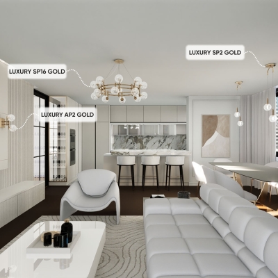 Люстру LUXURY SP16 GOLD ★ Crystal Lux — купить в интернет магазине ЛЮСТРАВИК☀
