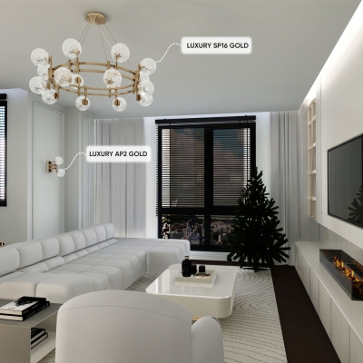 Люстру LUXURY SP16 GOLD ★ Crystal Lux — купить в интернет магазине ЛЮСТРАВИК☀