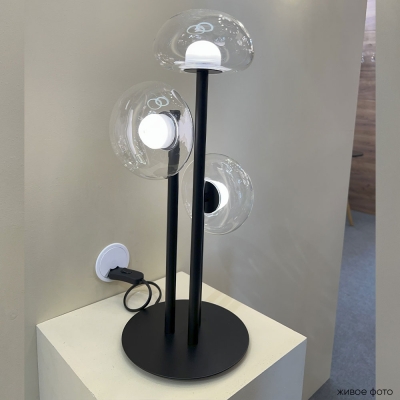 Настольную Лампу BOSQUE LG3 BLACK/TRANSPARENT ★ Crystal Lux — купить в интернет магазине ЛЮСТРАВИК☀