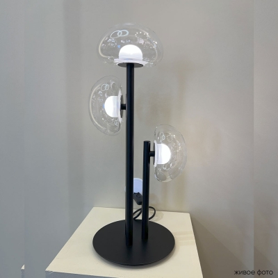 Настольную Лампу BOSQUE LG3 BLACK/TRANSPARENT ★ Crystal Lux — купить в интернет магазине ЛЮСТРАВИК☀