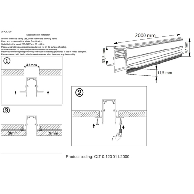 Шинопровод CLT 0.123 01 L2000 WH ★ Crystal Lux — купить в интернет магазине ЛЮСТРАВИК☀