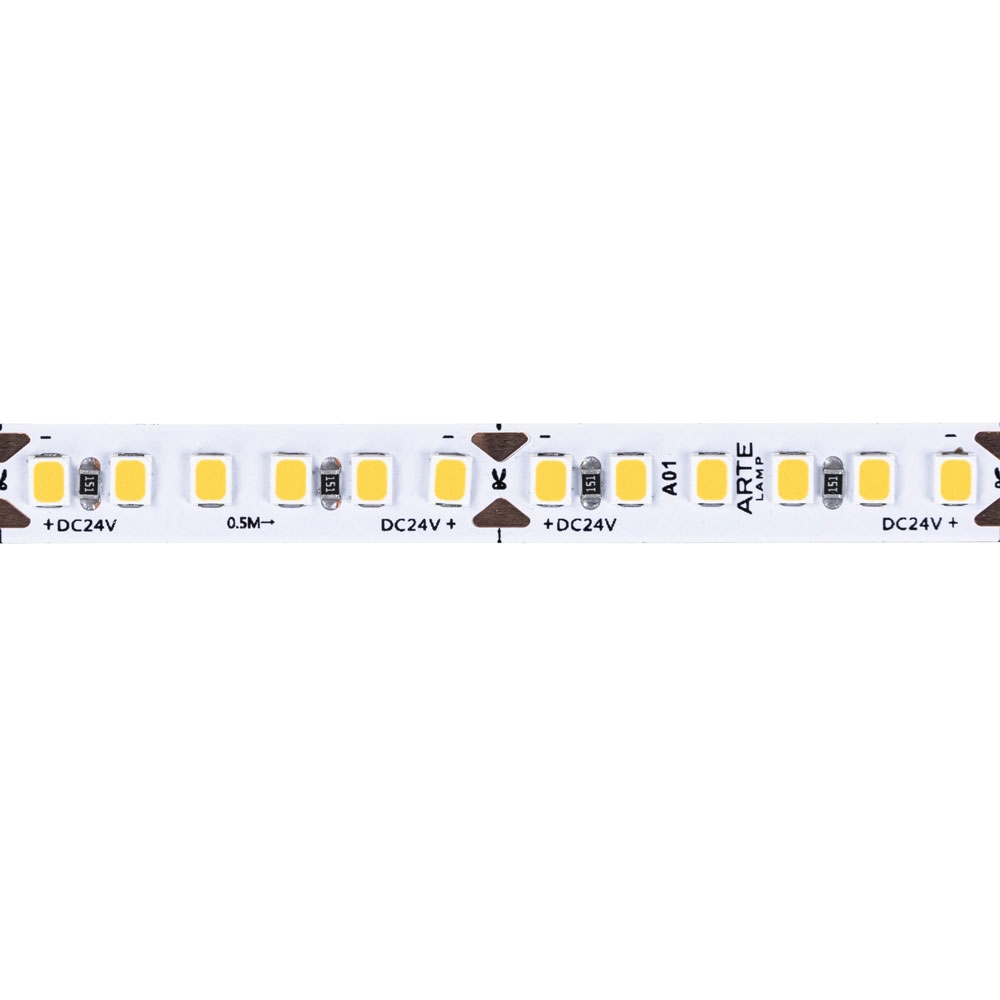 5М. Светодиодная Лента Теплого Цвета 3000К, 14,4W, 24V, Ip20 A2418008-01-3K ★ Arte lamp — купить в интернет магазине ЛЮСТРАВИК☀
