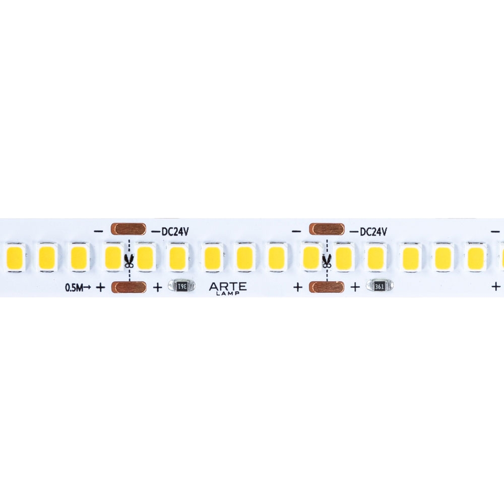 5М. Светодиодная Лента Белого Цвета 4000К, 19,2W, 24V, Ip20 A2424010-02-4K ★ Arte lamp — купить в интернет магазине ЛЮСТРАВИК☀