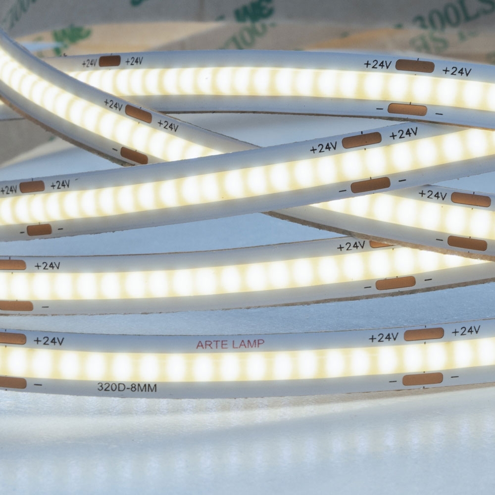 5М. Светодиодная Лента Холодного Цвета 6000К, 10W, 24V, Ip20 A2432008-03-6K ★ Arte lamp — купить в интернет магазине ЛЮСТРАВИК☀