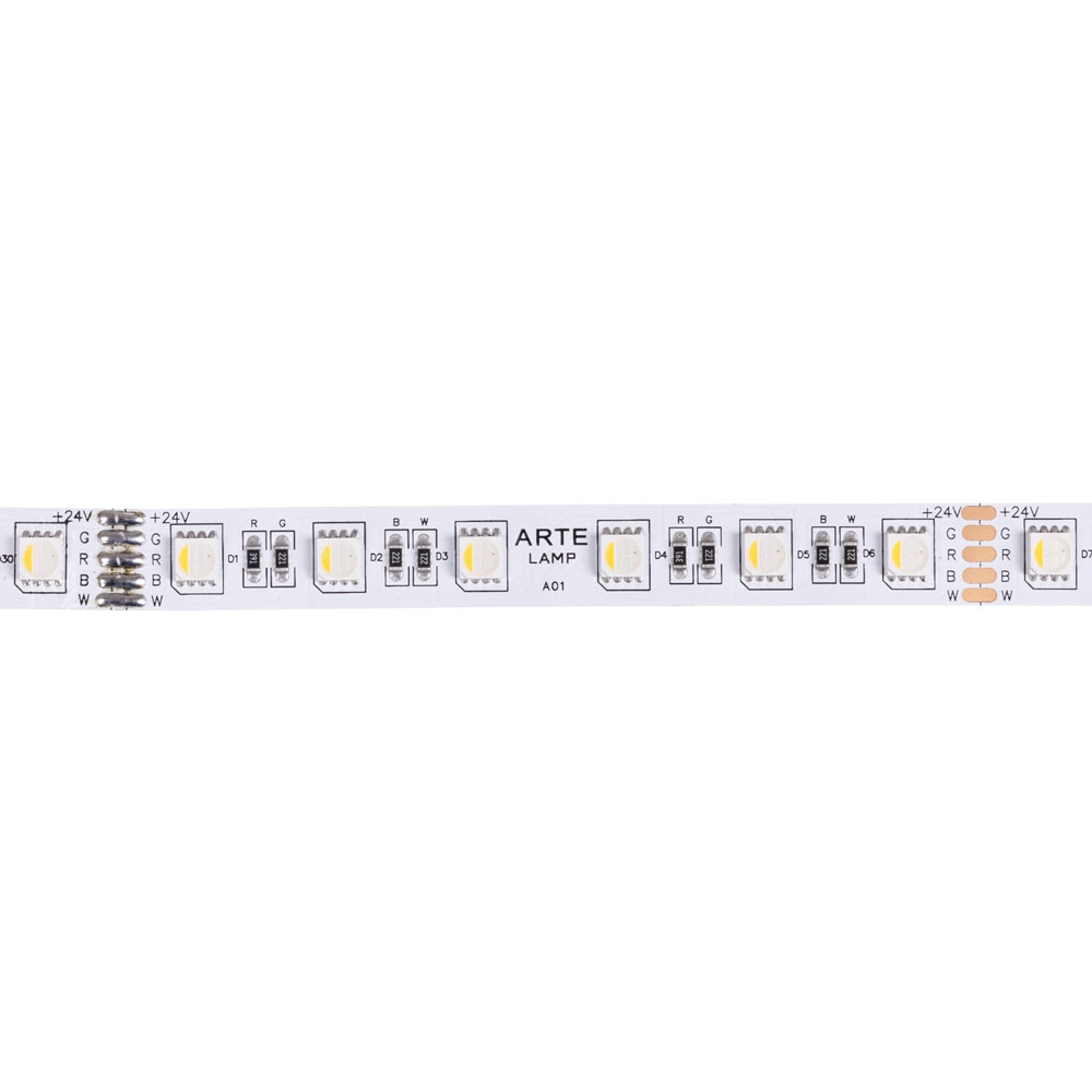 5М. Светодиодная Лента Белого Цвета 4000К, 14,4W, 24V, Ip20 A2406012-01-RGB4K ★ Arte lamp — купить в интернет магазине ЛЮСТРАВИК