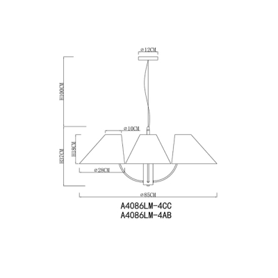 Люстру A4086LM-4AB ★ Arte lamp — купить в интернет магазине ЛЮСТРАВИК☀