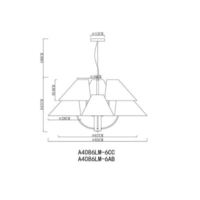 Люстру A4086LM-6AB ★ Arte lamp — купить в интернет магазине ЛЮСТРАВИК☀