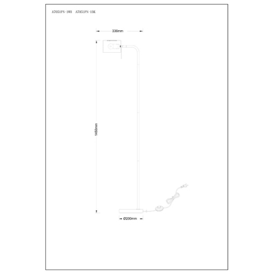 Торшер A7051PN-1BK ★ Arte lamp — купить в интернет магазине ЛЮСТРАВИК☀