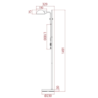 Торшер A7055PN-1BK ★ Arte lamp — купить в интернет магазине ЛЮСТРАВИК☀
