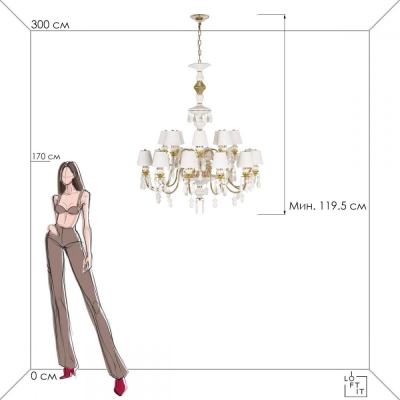 Люстру 10203/12+8 White ★ LOFT IT — купить в интернет магазине ЛЮСТРАВИК☀