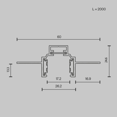 Шинопровод TRXM034-422W ★ Technical — купить в интернет магазине ЛЮСТРАВИК☀