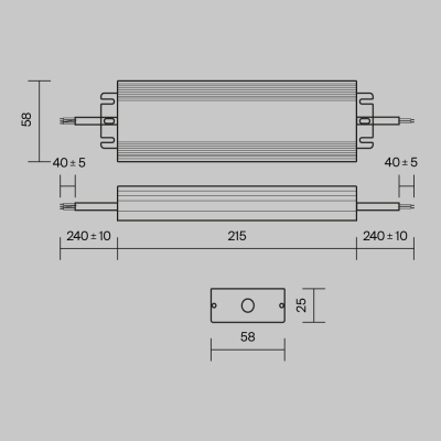Блок Питания PSL008-100W-48V-IP67 ★ Technical — купить в интернет магазине ЛЮСТРАВИК☀