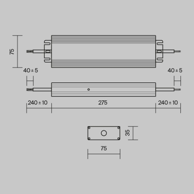 Блок Питания PSL008-250W-48V-IP67 ★ Technical — купить в интернет магазине ЛЮСТРАВИК☀