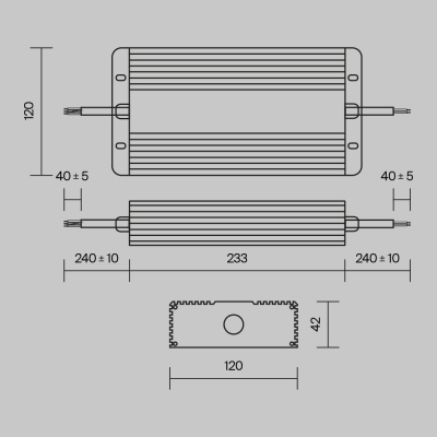 Блок Питания PSL008-400W-48V-IP67 ★ Technical — купить в интернет магазине ЛЮСТРАВИК☀