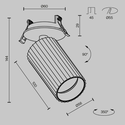 Светильник C110CL-01-GU10-W ★ Technical — купить в интернет магазине ЛЮСТРАВИК☀