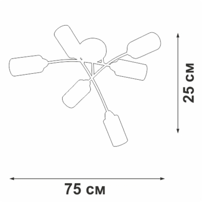 Люстру V4188-1/6PL ★ Vitaluce — купить в интернет магазине ЛЮСТРАВИК☀