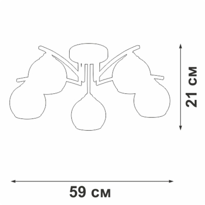 Люстру V4285-1/5PL ★ Vitaluce — купить в интернет магазине ЛЮСТРАВИК☀