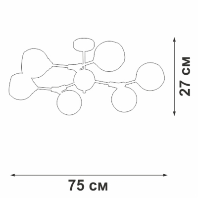 Люстру V4994-1/6PL ★ Vitaluce — купить в интернет магазине ЛЮСТРАВИК☀