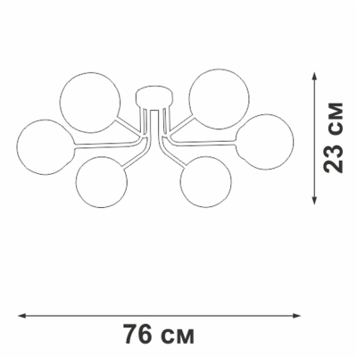 Люстру V4995-1/6PL ★ Vitaluce — купить в интернет магазине ЛЮСТРАВИК☀