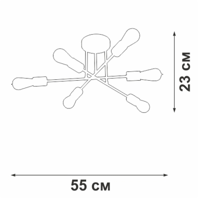 Люстру V3764-1/6PL ★ Vitaluce — купить в интернет магазине ЛЮСТРАВИК☀