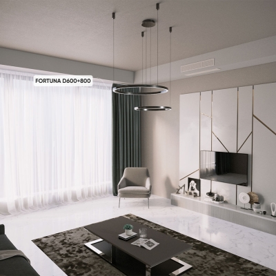 Люстру FORTUNA SP123W LED  BLACK ★ Crystal Lux — купить в интернет магазине ЛЮСТРАВИК☀