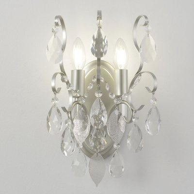 Бра ESMIRALDA AP2 SILVER ★ Crystal Lux — купить в интернет магазине ЛЮСТРАВИК☀