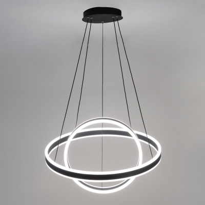 Citilux Дуэт CL719641 LED Люстра подвесная с пультом Чёрная