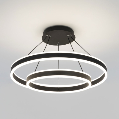 Citilux Дуэт CL719641 LED Люстра подвесная с пультом Чёрная