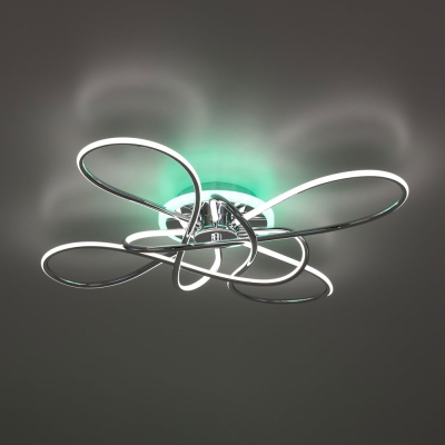 Citilux Джемини CL229B141E LED RGB Люстра с пультом Хром