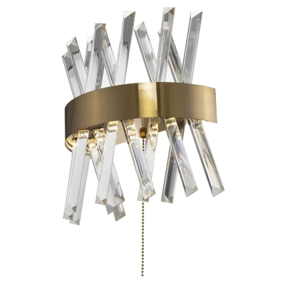 Citilux Ричард CL336313 LED Бра хрустальное с выключателем Бронза
