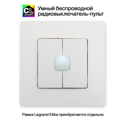 Citilux Смарт-Пульт CLR4W Радиовыключатель двухклавишный Белый