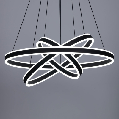 Citilux Дуэт CL719681 LED Люстра подвесная с пультом Чёрная