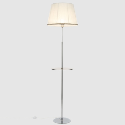 Citilux Линц CL402970T Торшер хром со столиком и белым абажуром
