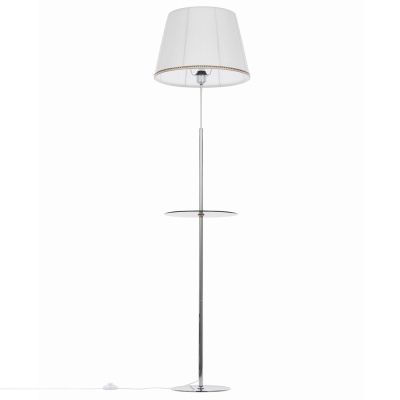 Citilux Линц CL402970T Торшер хром со столиком и белым абажуром