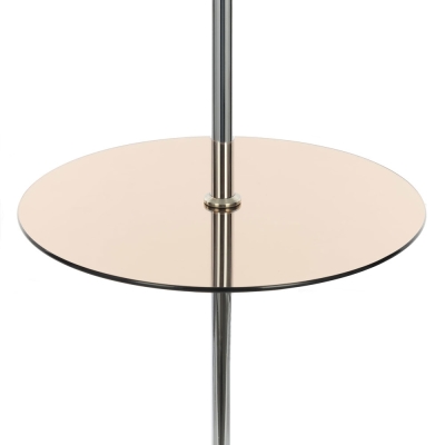 Citilux Линц CL402970T Торшер хром со столиком и белым абажуром