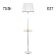 Citilux Линц CL402970T Торшер хром со столиком и белым абажуром