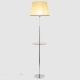 Citilux Линц CL402973T Торшер хром со столиком и кремовым абажуром