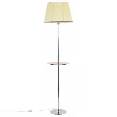 Citilux Линц CL402973T Торшер хром со столиком и кремовым абажуром