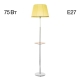 Citilux Линц CL402973T Торшер хром со столиком и кремовым абажуром