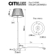 Citilux Линц CL402980 Торшер бронза с белым абажуром