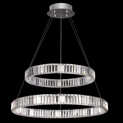 Citilux Чезаре CL338281 LED Люстра хрустальная с пультом Хром