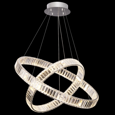 Citilux Чезаре CL338281 LED Люстра хрустальная с пультом Хром