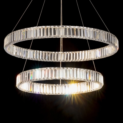 Citilux Чезаре CL338281 LED Люстра хрустальная с пультом Хром