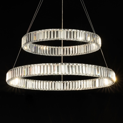 Citilux Чезаре CL338281 LED Люстра хрустальная с пультом Хром