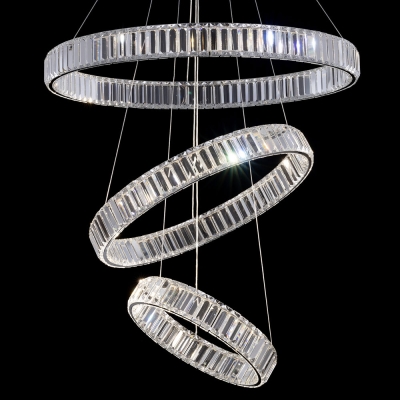 Citilux Чезаре CL338381 LED Люстра хрустальная с пультом Хром