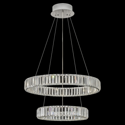 Citilux Чезаре CL338261 LED Люстра хрустальная с пультом Хром