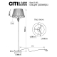 Citilux Вена CL402930 Торшер бронза с белым абажуром
