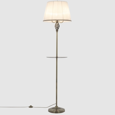 Citilux Вена CL402930T Торшер бронза со столиком и белым абажуром