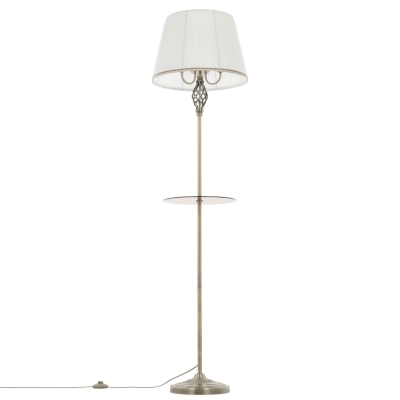 Citilux Вена CL402930T Торшер бронза со столиком и белым абажуром